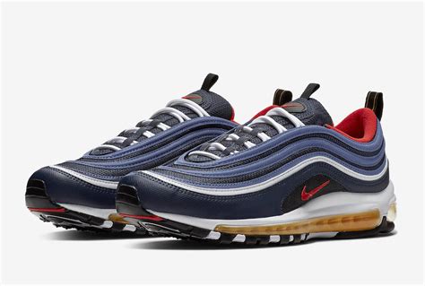 Nike Air Max 97 Midnight Navy Habanero Red Men's